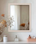 Pink Rectangular Crinkle Wall Mirror 5
