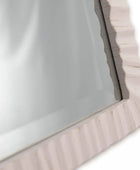 Pink Rectangular Crinkle Wall Mirror