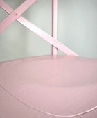Pink Wood Cross Back Dining Chair