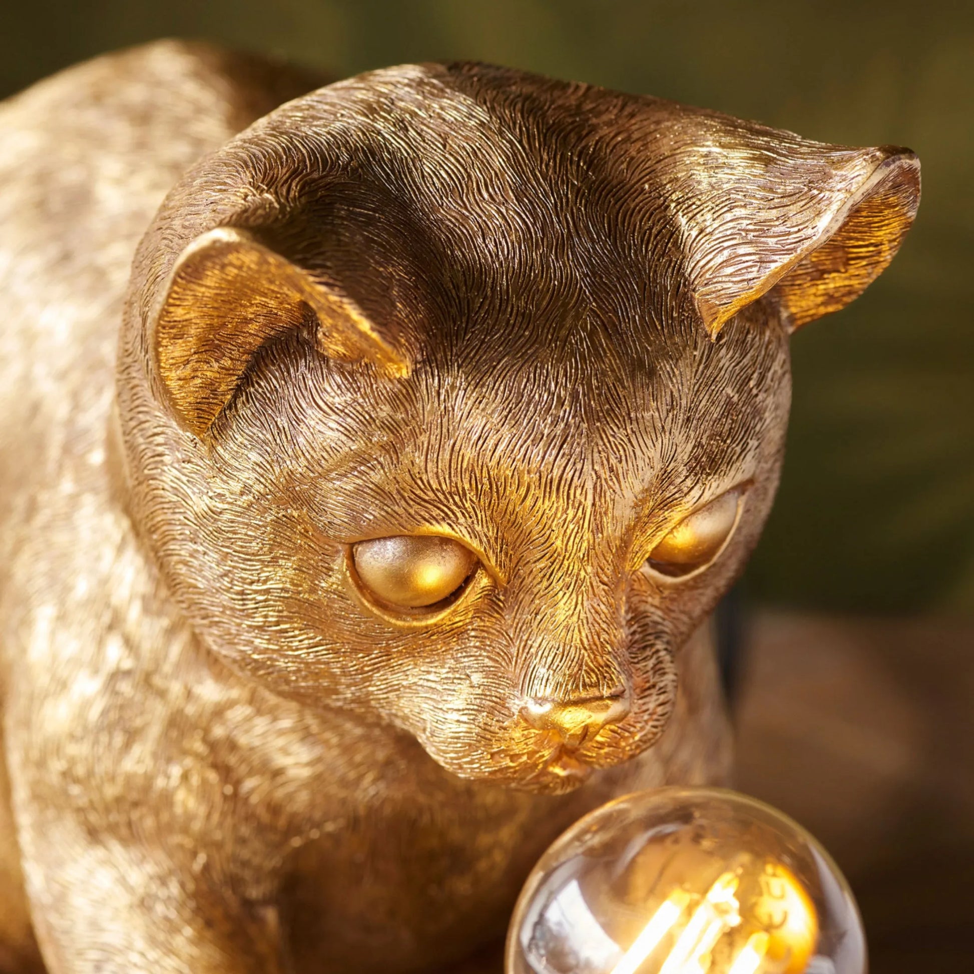 Playful Gold Kitten Table Lamp 55