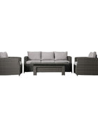 Poly Rattan 5 Seater Outdoor Sofa Dining Set - The Farthing