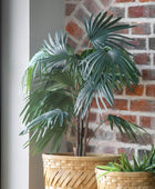 Potted Faux Green Chinese Fan Palm Plant - The Farthing