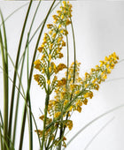 Potted Faux Wild Grass with Yellow Flower