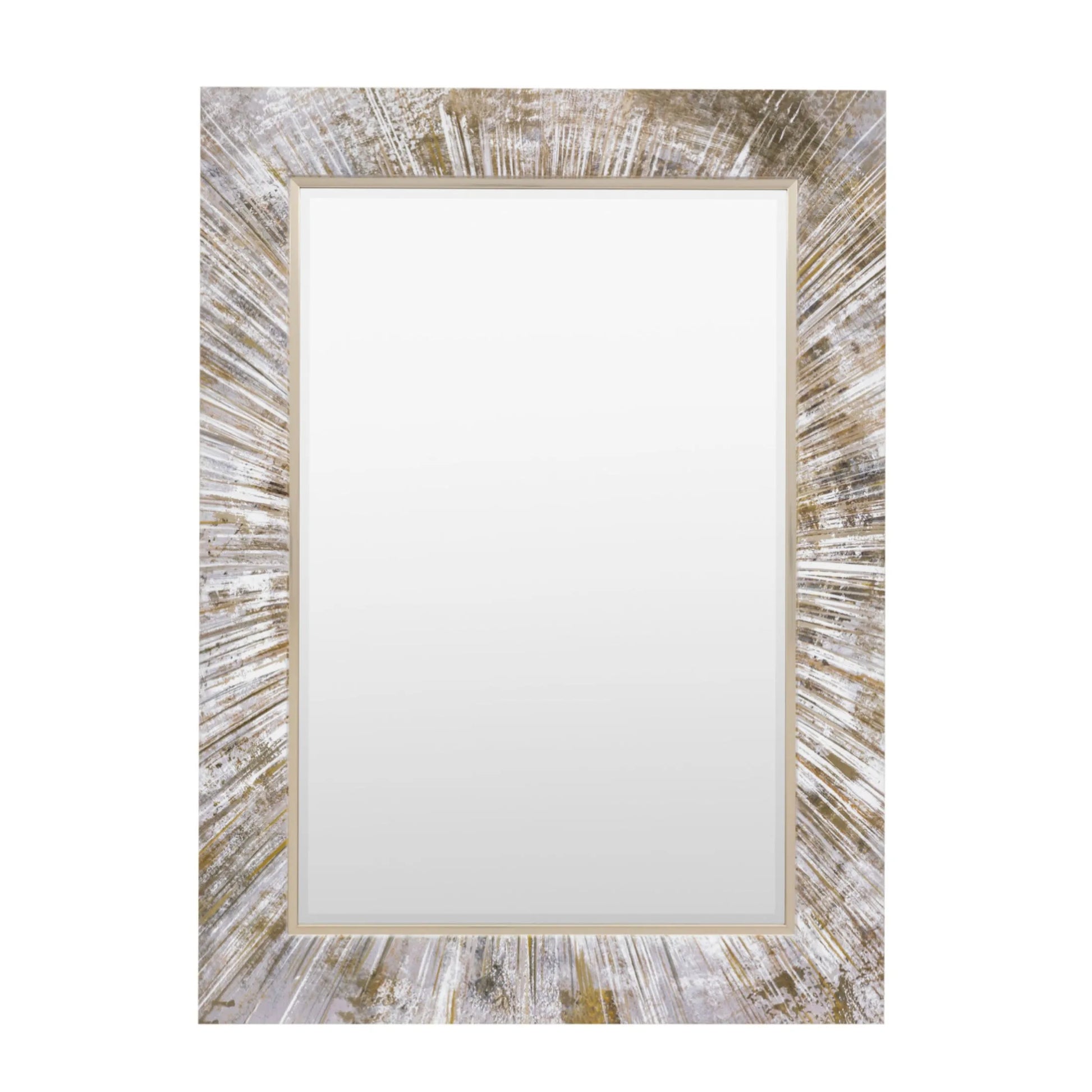 Radiating Pattern Rectangle Wall Mirror 4