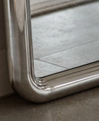 Rectangular Art Deco Chrome Leaner Floor Mirror 2