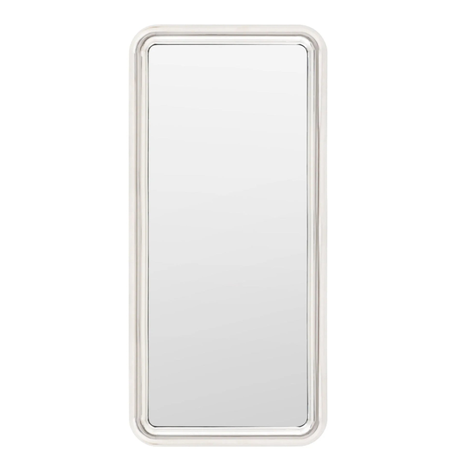 Rectangular Art Deco Chrome Leaner Floor Mirror 6