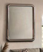 Rectangular Art Deco Chrome Wall Mirror | FARTHING  4