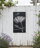 Rectangular Black Flower Wall Art 1