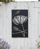 Rectangular Black Flower Wall Art