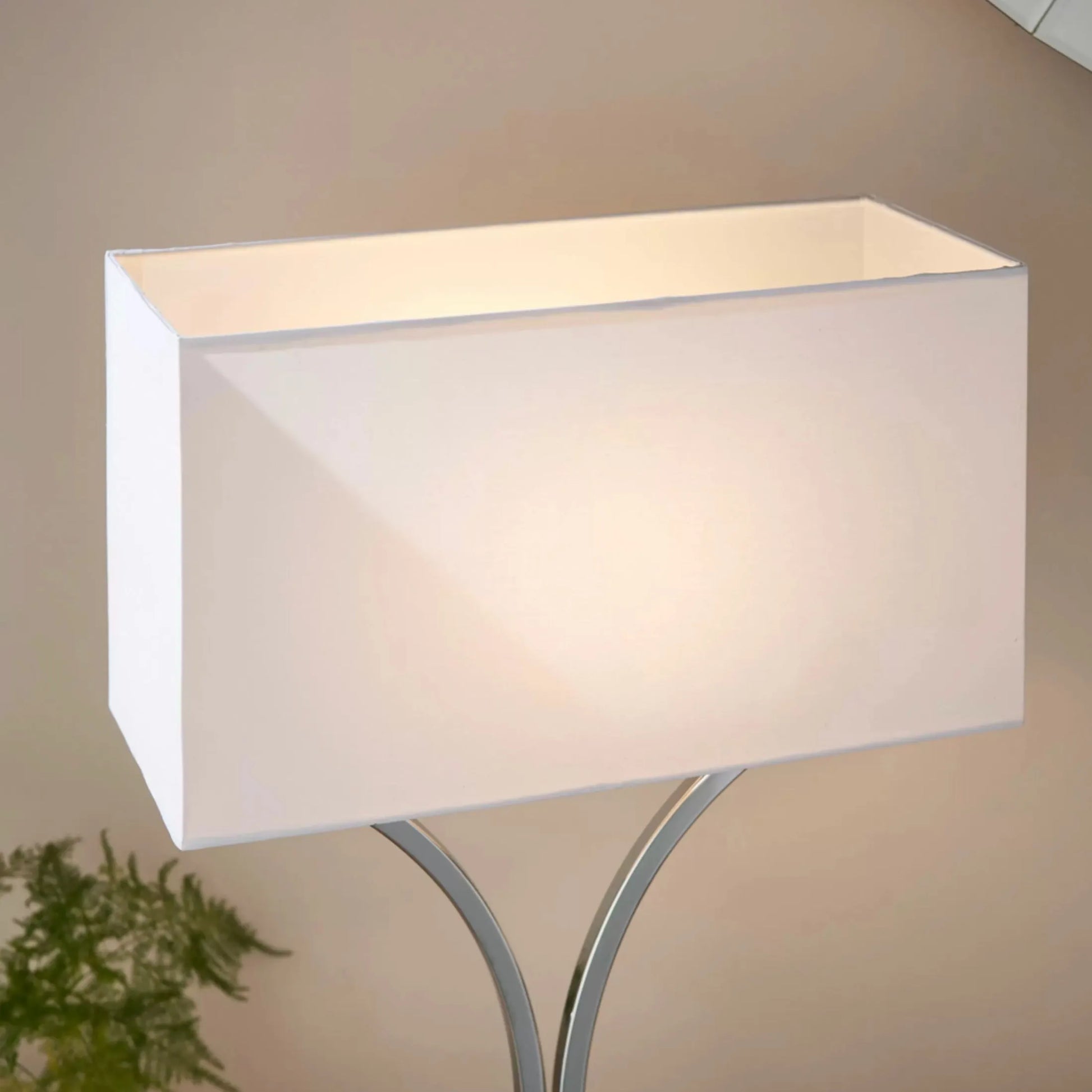 Rectangular Chrome Table Lamp