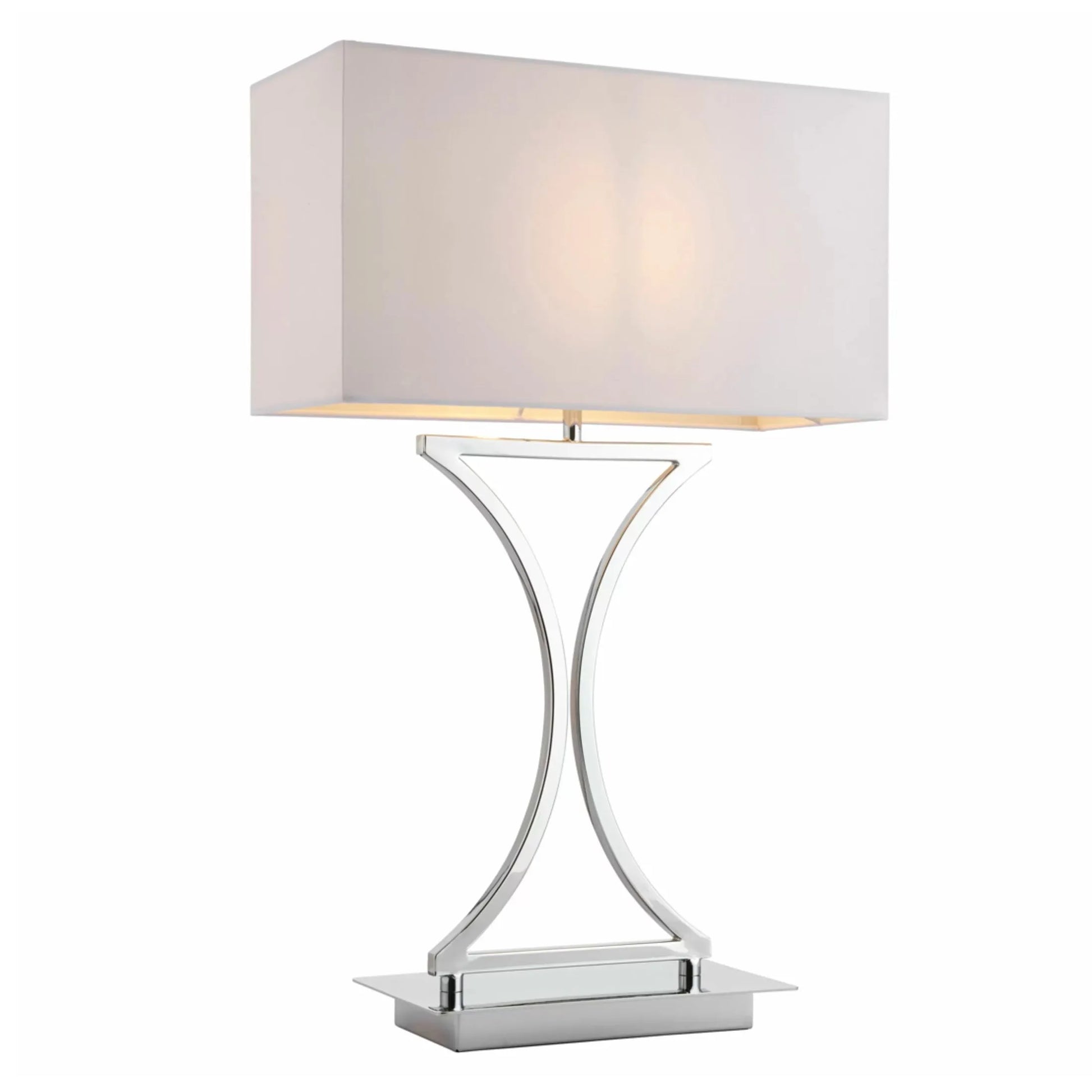 Rectangular Chrome Table Lamp 55