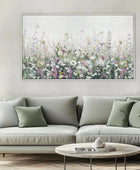 Rectangular Enchanting Wildflowers Framed Canvas 1