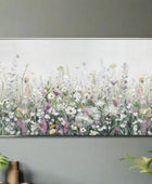 Rectangular Enchanting Wildflowers Framed Canvas 3