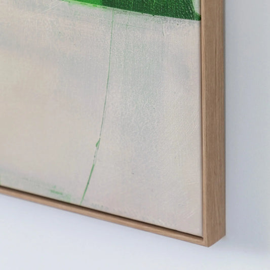 Rectangular Green Palette Abstract Framed Canvas