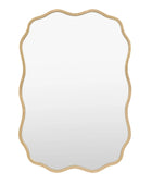 Rectangular Rustic Gold Wavy Edge Wall Mirror 4