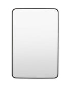 Rectangular Slim Black Frame Wall Mirror 1