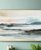 Rectangular Soft Hues Shoreline Framed Canvas 1