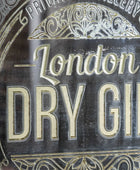 Rectangular Antique Glass London Dry Gin Wall Mirror 1