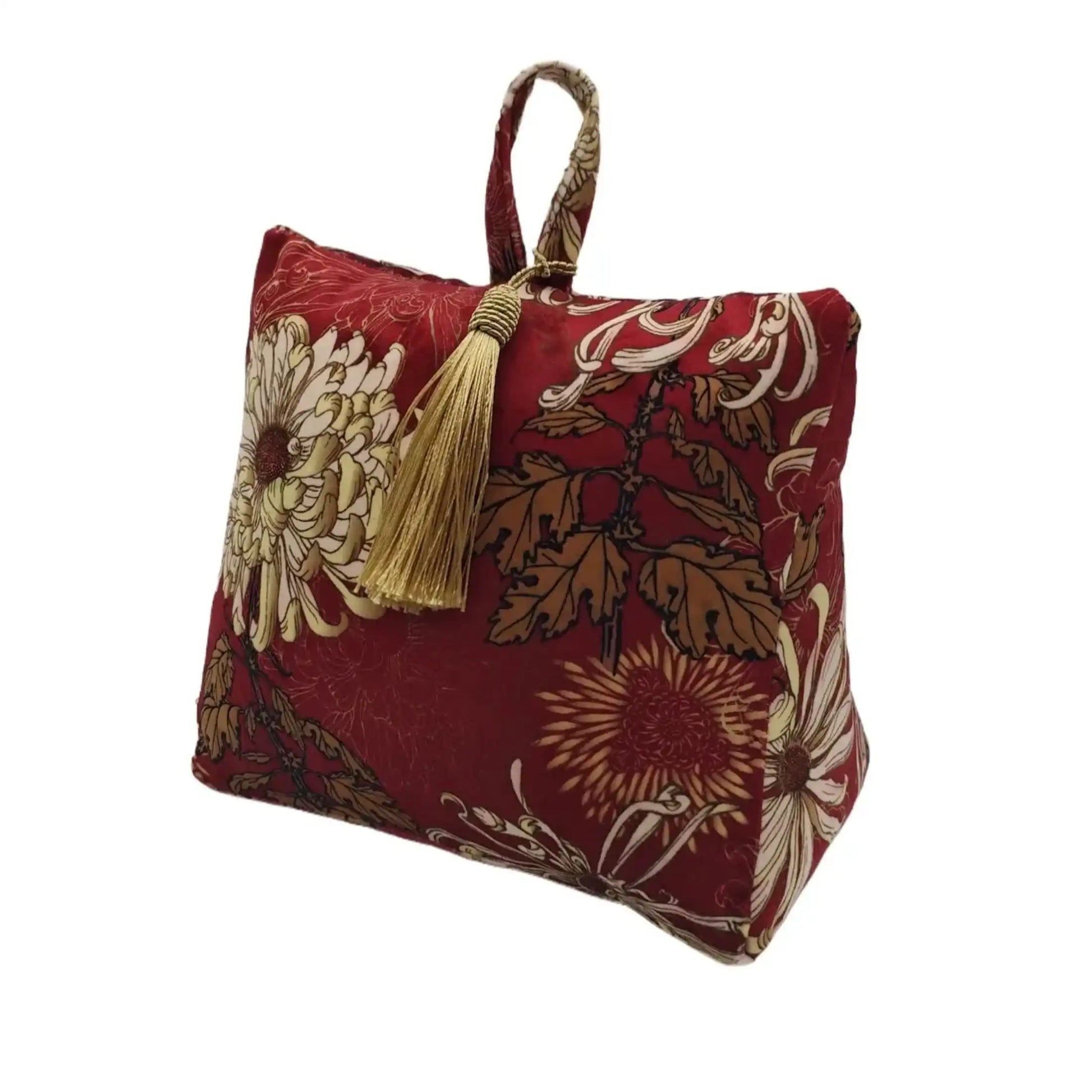 Red Velvet Flower Doorstop