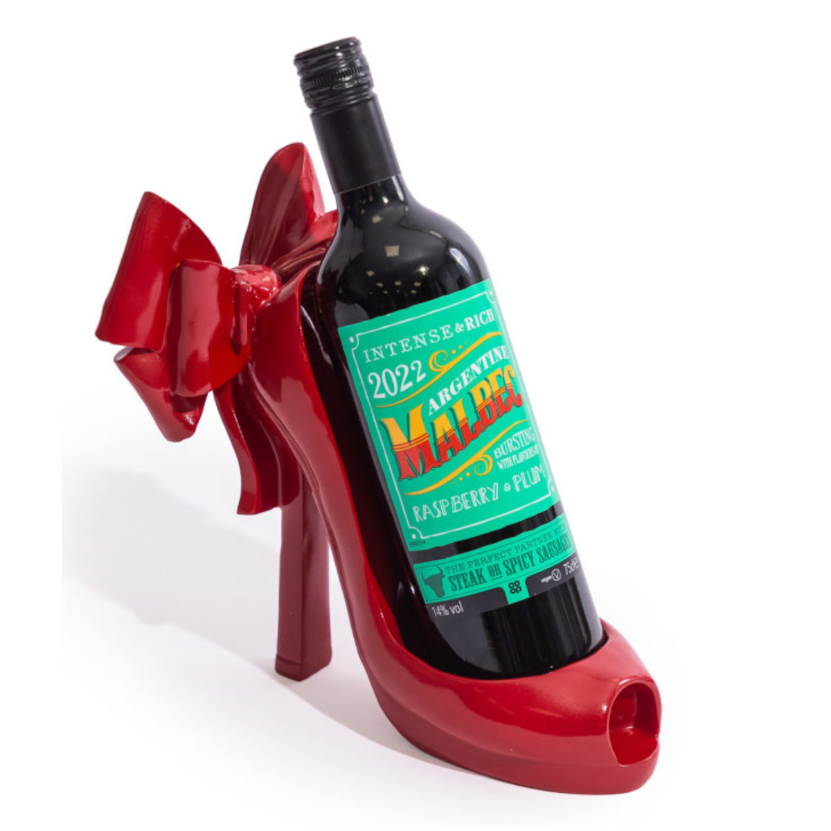 Red Bow Stiletto Wine Bottle Holder 6