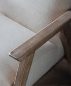 Relaxed Natural Linen and Wood Chair 6