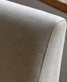 Relaxed Natural Linen and Wood Chair FARTHING