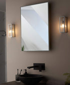 Ridged Glass Chrome Bathroom Wall Light - The Farthing