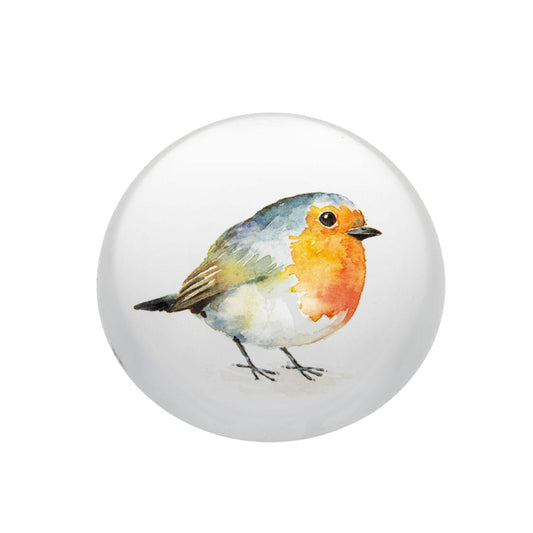 Robin Glass Paperweight - The Farthing