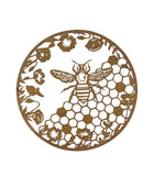 Round Bee Metal Garden Wall Art - The Farthing