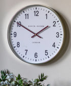 Round Chrome Frame Wall Clock 4