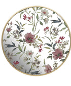 Round Decorative Flowers Wall Mirror