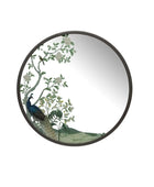 Round Decorative Peacock Wall Mirror
