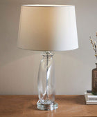 Round Glass Table Lamp & Shade - The Farthing