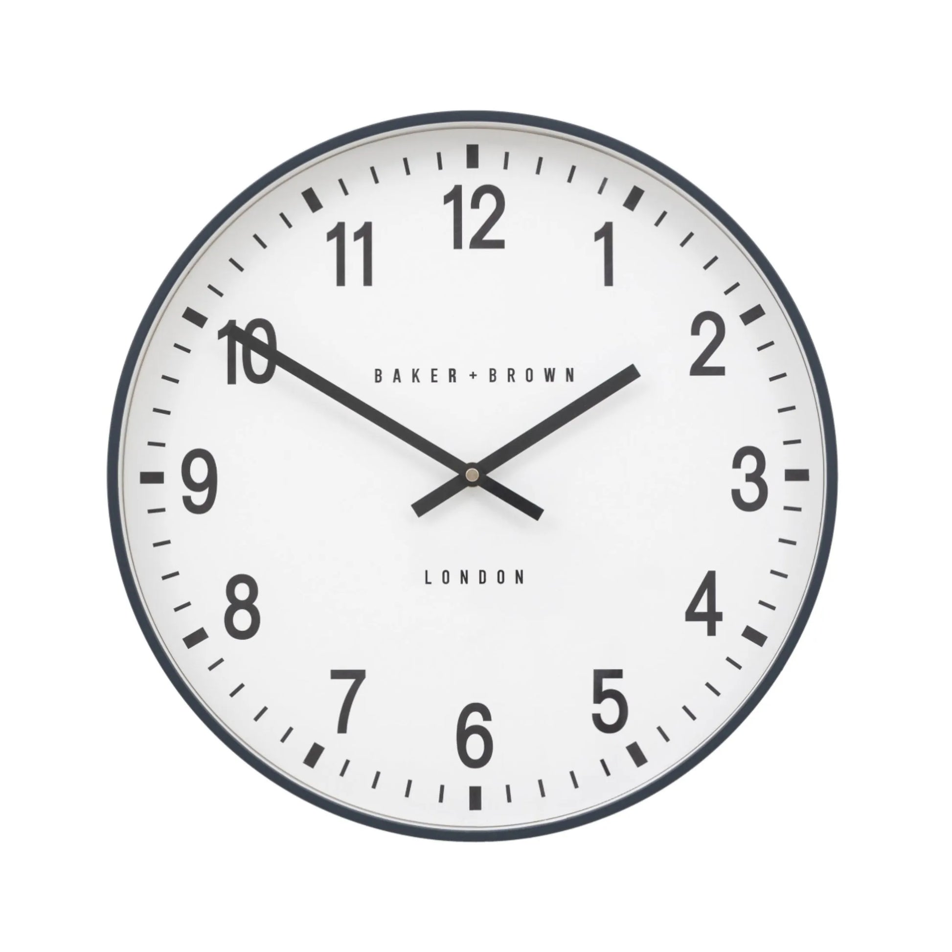 Round Grey Frame White Face Wall Clock 40cm