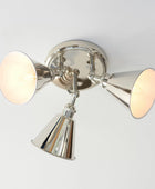 Round Shiny Nickel Trio Ceiling Spot Light 3