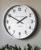 Round White Frame Wall Clock 40cm 1