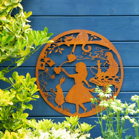 Round Wonderland Metal Garden Wall Art - The Farthing