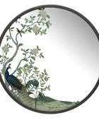 Round Decorative Peacock Wall Mirror 4