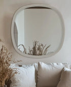 Rounded Edge Square Taupe Mirror 1
