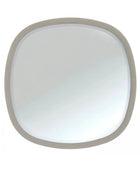 Rounded Edge Square Taupe Mirror