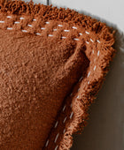 Rust Feathered Edge Cushion