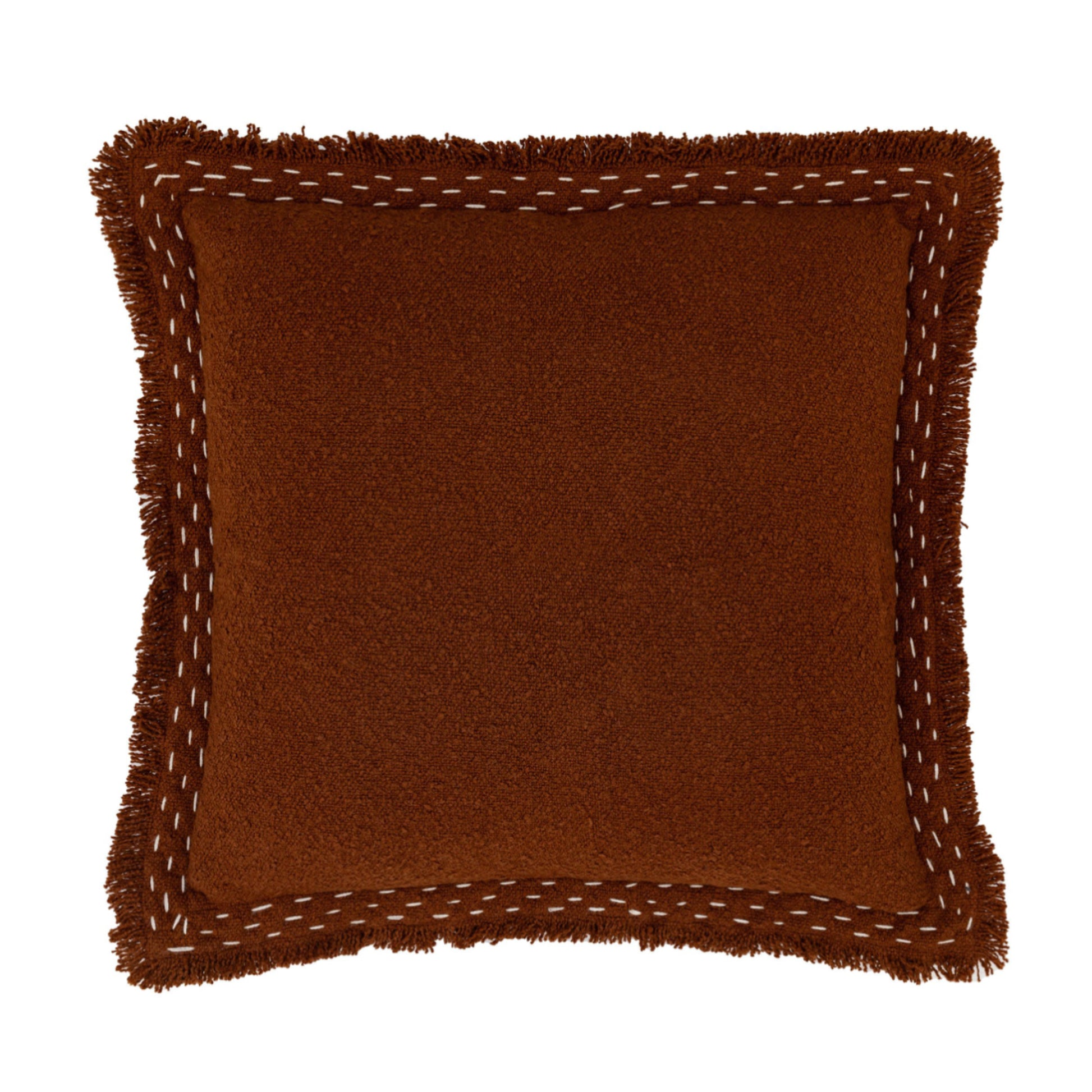 Rust Feathered Edge Cushion 1