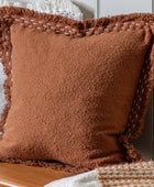 Rust Feathered Edge Cushion 5