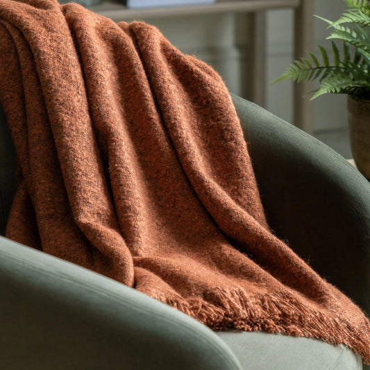 Rust Melange Throw