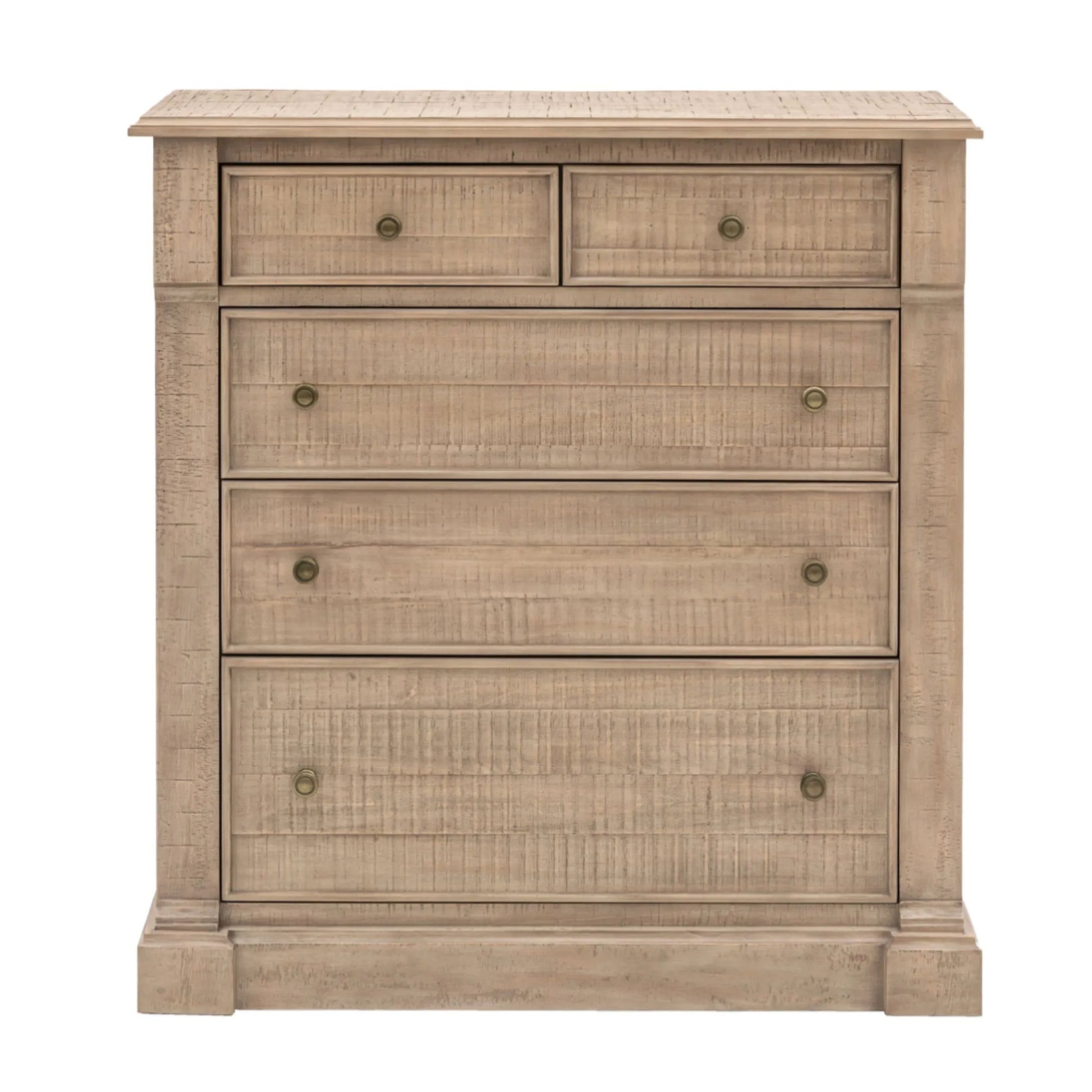 Rustic American Pine 5 Drawer Chest of Drawers | FARTHING  5