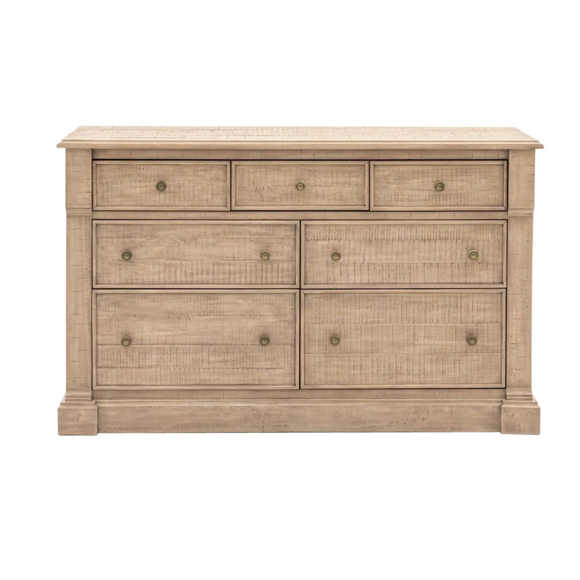 Rustic American Pine 7 Drawer Chest of Drawers | FARTHING  3