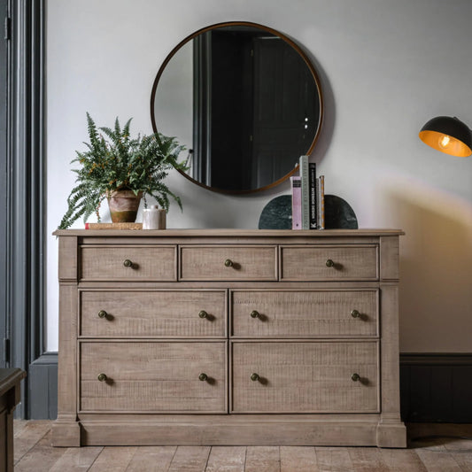 Rustic American Pine 7 Drawer Chest of Drawers | FARTHING  5