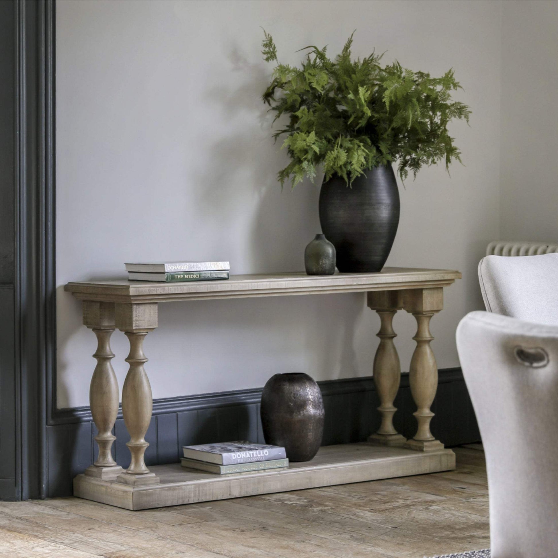 Rustic American Pine Console Table - The Farthing