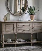 Rustic American Pine Open Base Sideboard | Farthing 