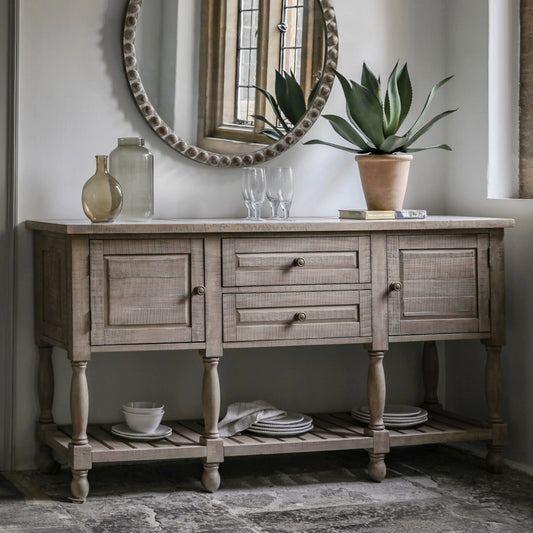 Rustic American Pine Open Base Sideboard | Farthing 